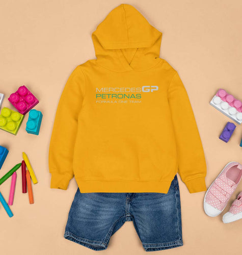 Mercedes GP Petronas F1 Petronas F1 Kids Hoodie for Boy/Girl-1-2 Years(24 Inches)-Mustard Yellow-Ektarfa.online