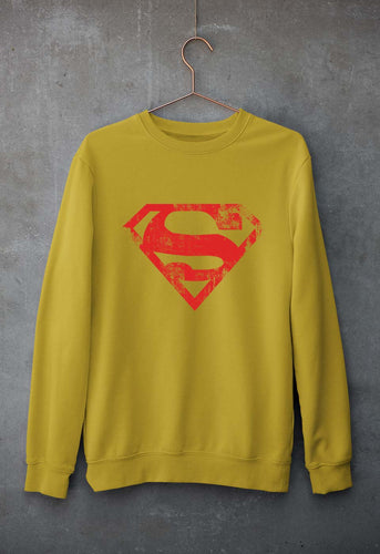 Superman Superhero Unisex Sweatshirt for Men/Women-Mustard yellow-Ektarfa.online