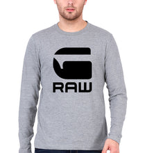 Load image into Gallery viewer, G Raw Full Sleeves T-Shirt for Men-Grey Melange-Ektarfa.online
