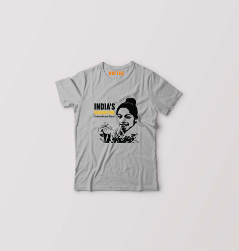 Chanu Saikhom Mirabai Kids T-Shirt for Boy/Girl-Grey-Ektarfa.online