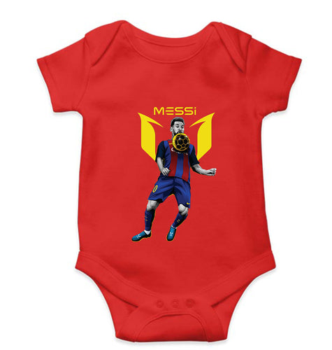 Messi Kids Romper For Baby Boy/Girl-0-5 Months(18 Inches)-Red-Ektarfa.online