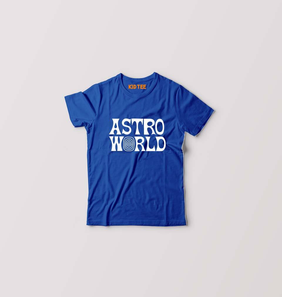 Astroworld Travis Scott Kids T-Shirt for Boy/Girl-0-1 Year(20 Inches)-Royal Blue-Ektarfa.online