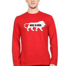 Load image into Gallery viewer, Make in India Full Sleeves T-Shirt for Men-Red-Ektarfa.online
