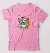 Load image into Gallery viewer, Tom and Jerry T-Shirt for Men-S(38 Inches)-Light Baby Pink-Ektarfa.online
