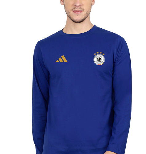 Germany Football Full Sleeves T-Shirt for Men-Royal Blue-Ektarfa.online