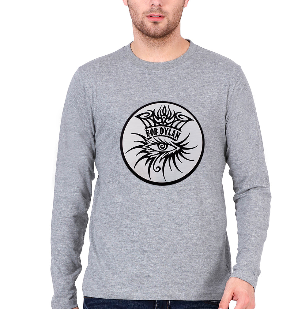 Bob Dylan Full Sleeves T-Shirt for Men-Grey Melange-Ektarfa.online