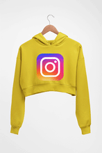 Load image into Gallery viewer, Instagram Crop HOODIE FOR WOMEN-Mustard Yellow-Ektarfa.online
