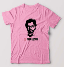 Load image into Gallery viewer, Money Heist The Professor T-Shirt for Men-Light Baby Pink-Ektarfa.online
