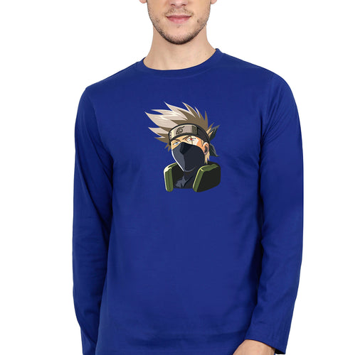 Hatake Kakashi Full Sleeves T-Shirt for Men-Royal Blue-Ektarfa.online