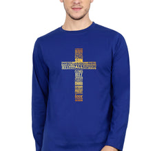 Load image into Gallery viewer, Christian Full Sleeves T-Shirt for Men-S(38 Inches)-Royal Blue-Ektarfa.online
