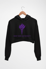 Load image into Gallery viewer, New York University Crop HOODIE FOR WOMEN-Black-Ektarfa.online

