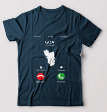 Load image into Gallery viewer, Goa Calling T-Shirt for Men-Petrol Blue-Ektarfa.online
