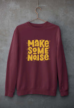 Load image into Gallery viewer, Make Some Noise Unisex Sweatshirt for Men/Women-S(40 Inches)-Maroon-Ektarfa.online
