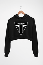 Load image into Gallery viewer, Triumph Crop HOODIE FOR WOMEN-Black-Ektarfa.online
