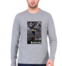 Load image into Gallery viewer, Diego Maradona Full Sleeves T-Shirt for Men-S(38 Inches)-Grey Melange-Ektarfa.online
