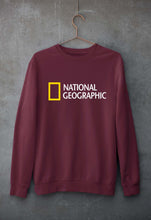 Load image into Gallery viewer, National Geographic Unisex Sweatshirt for Men/Women-S(40 Inches)-Maroon-Ektarfa.online
