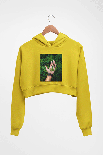 Weed Crop HOODIE FOR WOMEN-Mustard Yellow-Ektarfa.online
