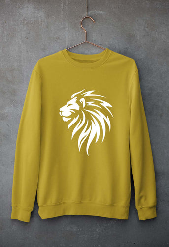 Lion Unisex Sweatshirt for Men/Women-Mustard Yellow-Ektarfa.online
