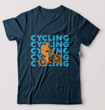 Load image into Gallery viewer, Cycling T-Shirt for Men-Petrol Blue-Ektarfa.online
