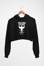Load image into Gallery viewer, Villain Club Crop HOODIE FOR WOMEN-Black-Ektarfa.online
