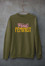 Load image into Gallery viewer, Feminist Unisex Sweatshirt for Men/Women-S(40 Inches)-Olive Green-Ektarfa.online
