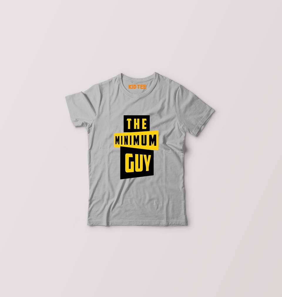 Minimum Guy Family Man Kids T-Shirt for Boy/Girl-0-1 Year(20 Inches)-Grey-Ektarfa.online