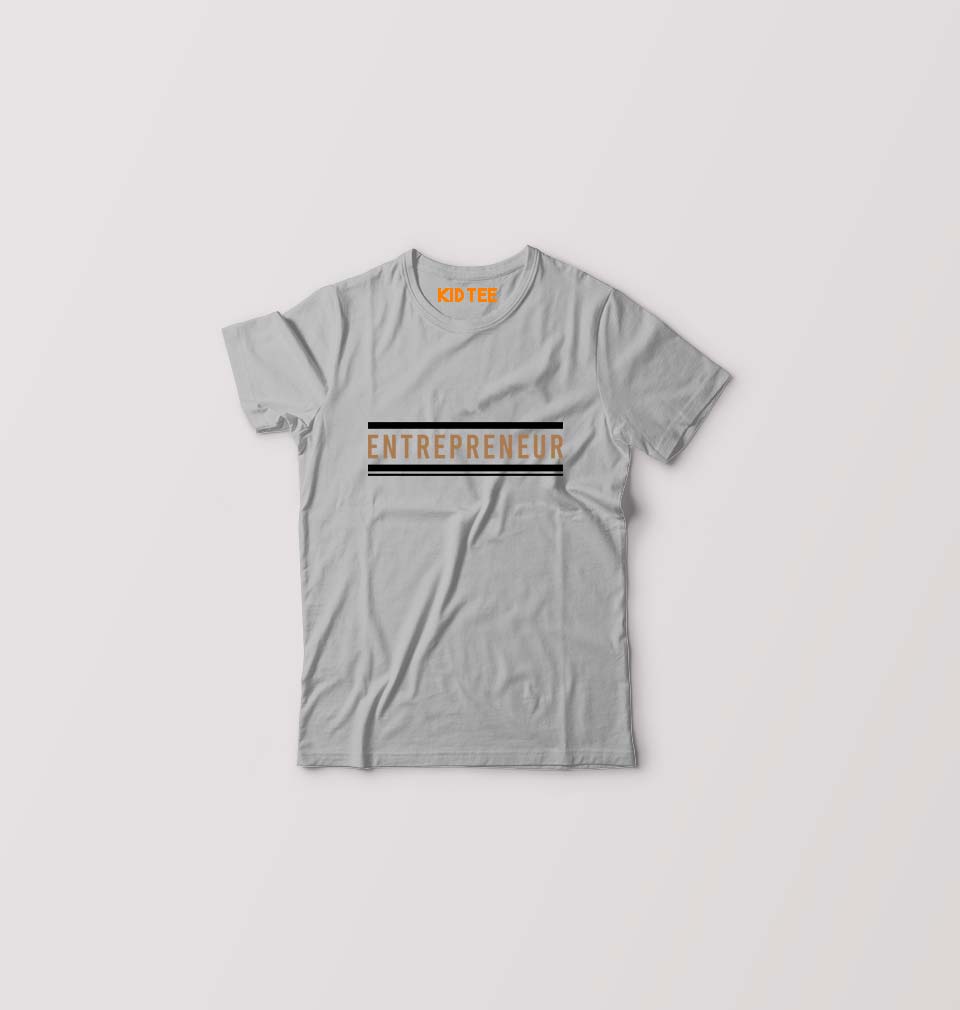 Entrepreneur Kids T-Shirt for Boy/Girl-Grey-Ektarfa.online