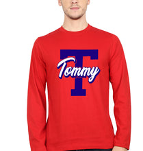 Load image into Gallery viewer, Varsity Tommy Full Sleeves T-Shirt for Men-Red-Ektarfa.online
