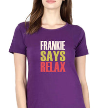 Load image into Gallery viewer, Frankie Says Relax Friends T-Shirt for Women-XS(32 Inches)-Purple-Ektarfa.online
