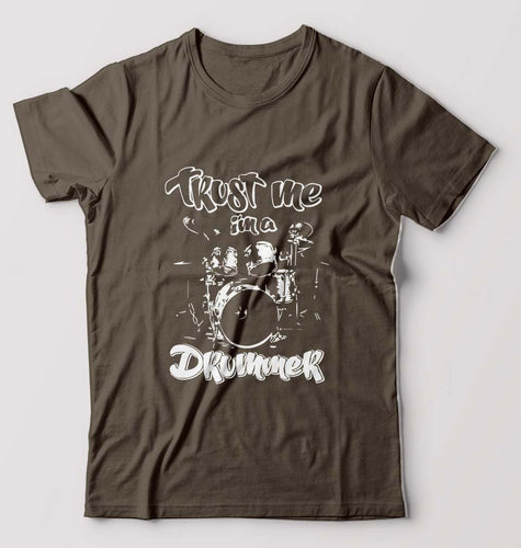 Drummer T-Shirt for Men-Olive Green-Ektarfa.online