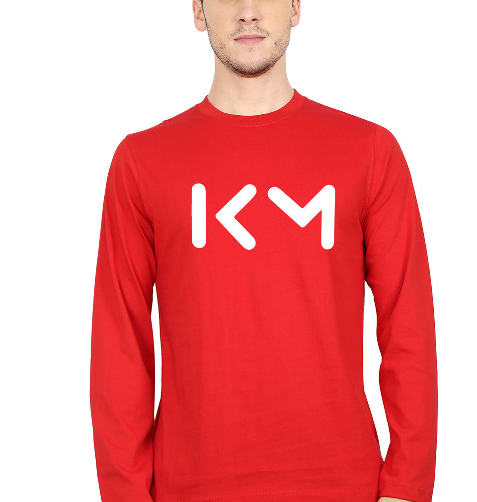 Kylian Mbappé Full Sleeves T-Shirt for Men-Red-Ektarfa.online