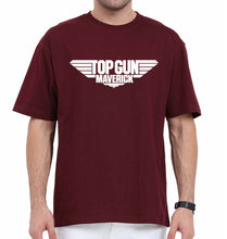 Load image into Gallery viewer, Top Gun Oversized T-Shirt for Men-Maroon-Ektarfa.online
