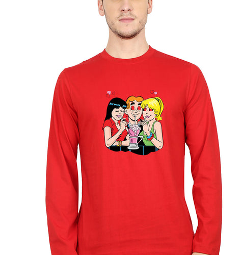 Archie Full Sleeves T-Shirt for Men-Red-Ektarfa.online