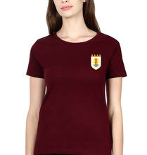 Load image into Gallery viewer, Uruguay Football T-Shirt for Women-XS(32 Inches)-Maroon-Ektarfa.online
