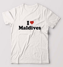 Load image into Gallery viewer, I Love Maldives T-Shirt for Men-White-Ektarfa.online
