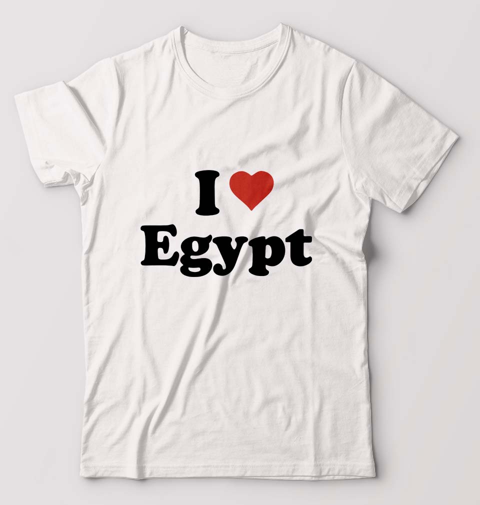 I Love Egypt T-Shirt for Men-White-Ektarfa.online