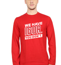 Load image into Gallery viewer, Igor Full Sleeves T-Shirt for Men-Red-Ektarfa.online
