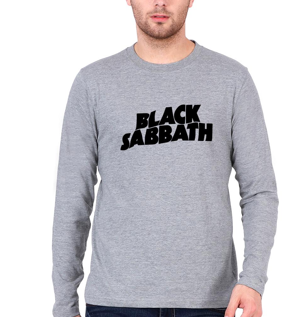 Black Sabbath Full Sleeves T-Shirt for Men-S(38 Inches)-Grey Melange-Ektarfa.online