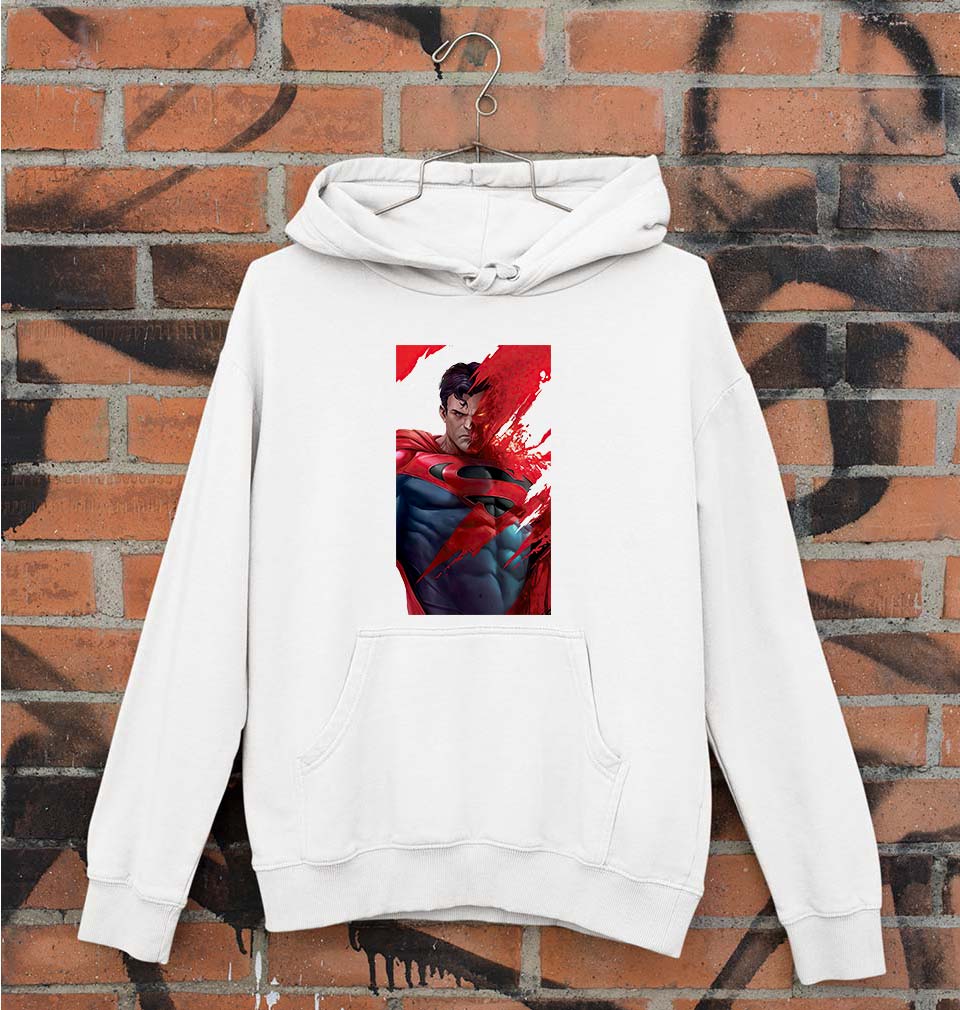 Superman Superhero Unisex Hoodie for Men/Women-White-Ektarfa.online