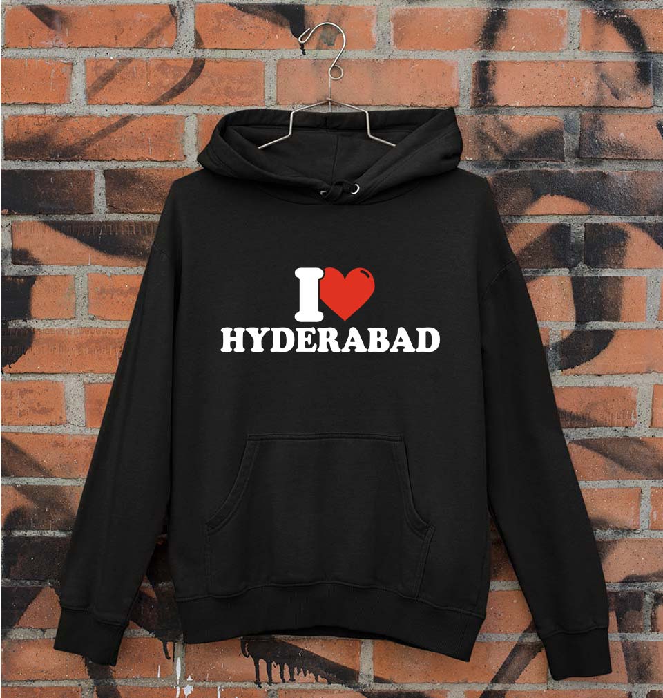 I Love Hyderabad Unisex Hoodie for Men/Women-Black-Ektarfa.online