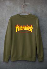 Load image into Gallery viewer, Thrasher Unisex Sweatshirt for Men/Women-S(40 Inches)-Olive Green-Ektarfa.online
