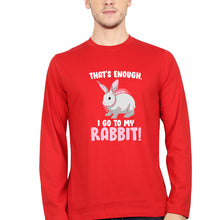 Load image into Gallery viewer, Rabbit Bunny Full Sleeves T-Shirt for Men-Red-Ektarfa.online
