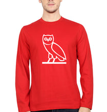 Load image into Gallery viewer, OVO Full Sleeves T-Shirt for Men-Red-Ektarfa.online
