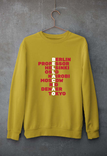 Money Hiest Unisex Sweatshirt for Men/Women-Mustard Yellow-Ektarfa.online