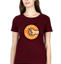 Load image into Gallery viewer, Orange Cassidy - Freshly Squeezed T-Shirt for Women-XS(32 Inches)-Maroon-Ektarfa.online
