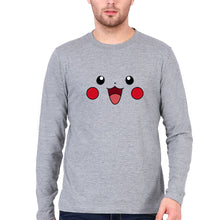 Load image into Gallery viewer, Pikachu Full Sleeves T-Shirt for Men-Grey Melange-Ektarfa.online
