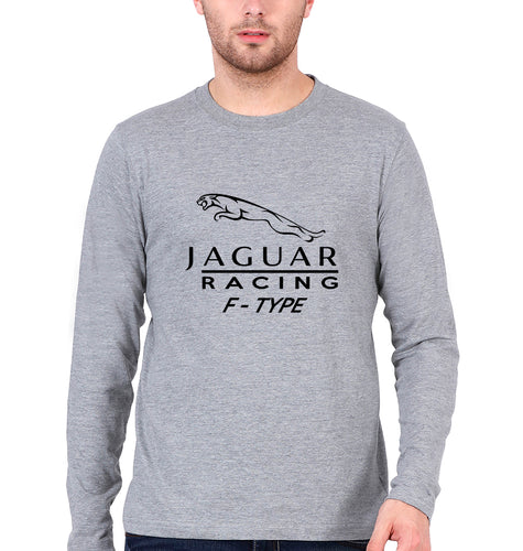 Jaguar Full Sleeves T-Shirt for Men-Grey Melange-Ektarfa.online