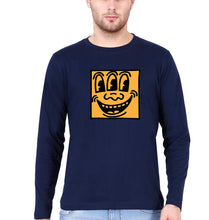 Load image into Gallery viewer, Keith Haring Funny Full Sleeves T-Shirt for Men-Navy Blue-Ektarfa.online
