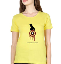 Load image into Gallery viewer, Captain America Superhero T-Shirt for Women-XS(32 Inches)-Yellow-Ektarfa.online
