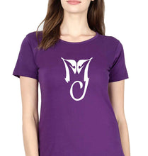 Load image into Gallery viewer, Michael Jackson (MJ) T-Shirt for Women-XS(32 Inches)-Purple-Ektarfa.online
